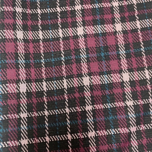 Purple Plaid Pull On Dress Pants from New York and Company, Size S - Picture 3 of 4